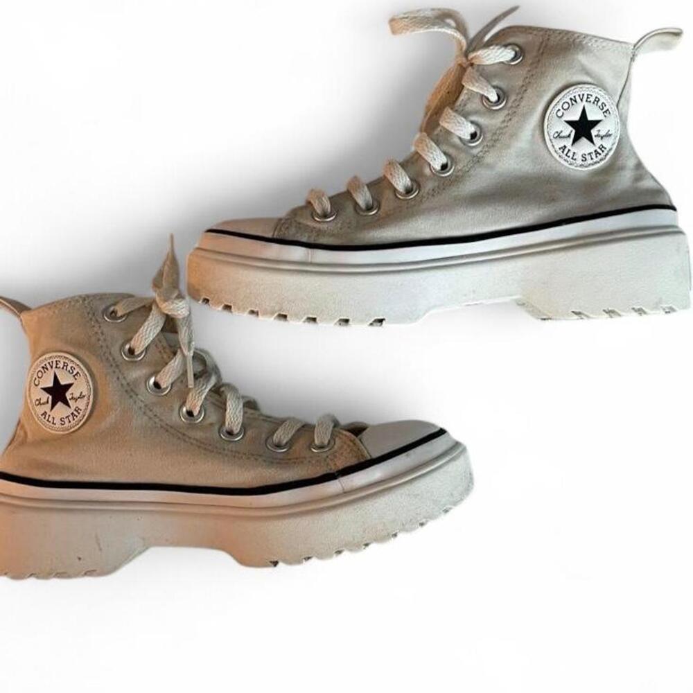 Converse All Star Lugged High Top Platforms |white Tan Size 3